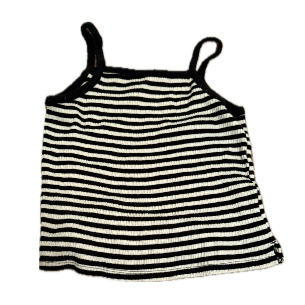 Striped Black and White Tank Top